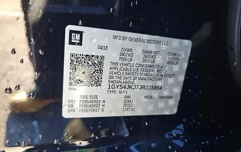 2018 Cadillac Escalade Esv Premium Luxury z USA, uszkodzony, nr VIN 1GYS4JKJ7JR335854